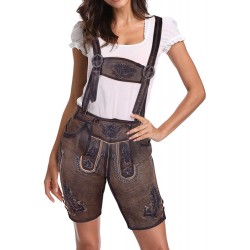 Dark Brown Women Authentic Lederhosen